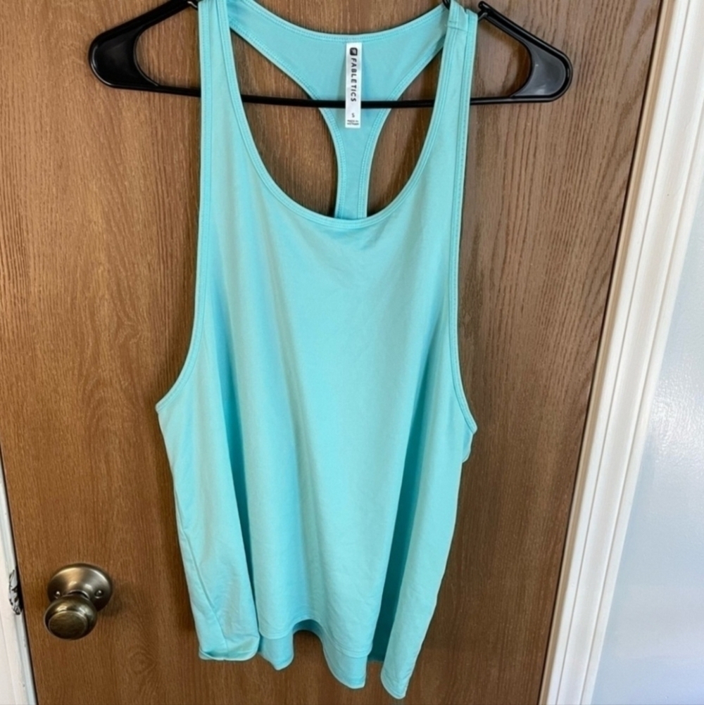 Fabletics Razorback Teal Tank Top Women's Small S Athletic Athleisure Activewear